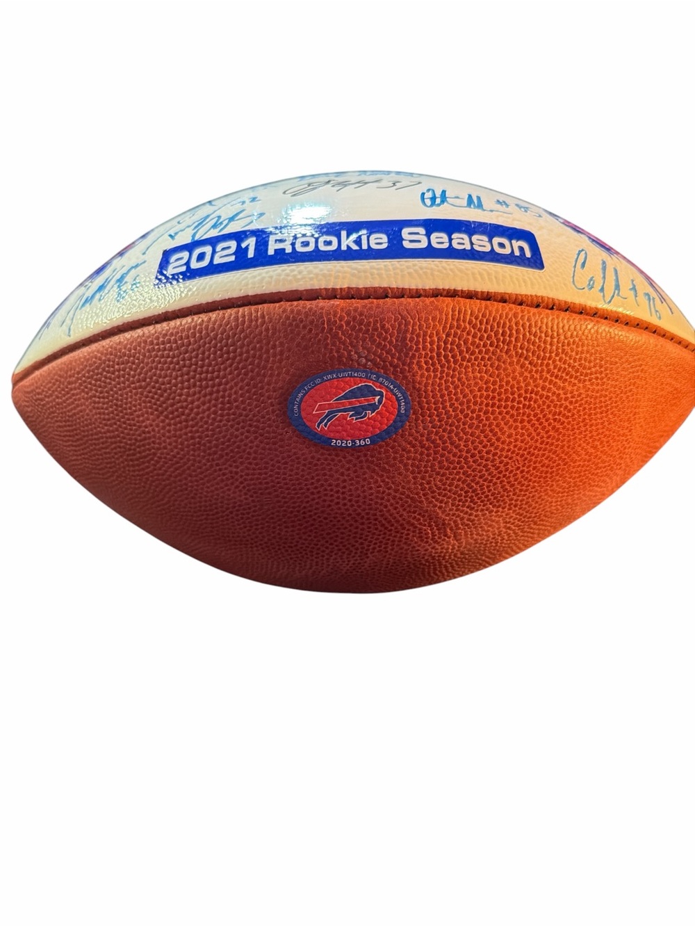 2021 Buffalo Bills Rookie Class Signed Football - Rousseau, Hamlin, Basham - Picture 4 of 5